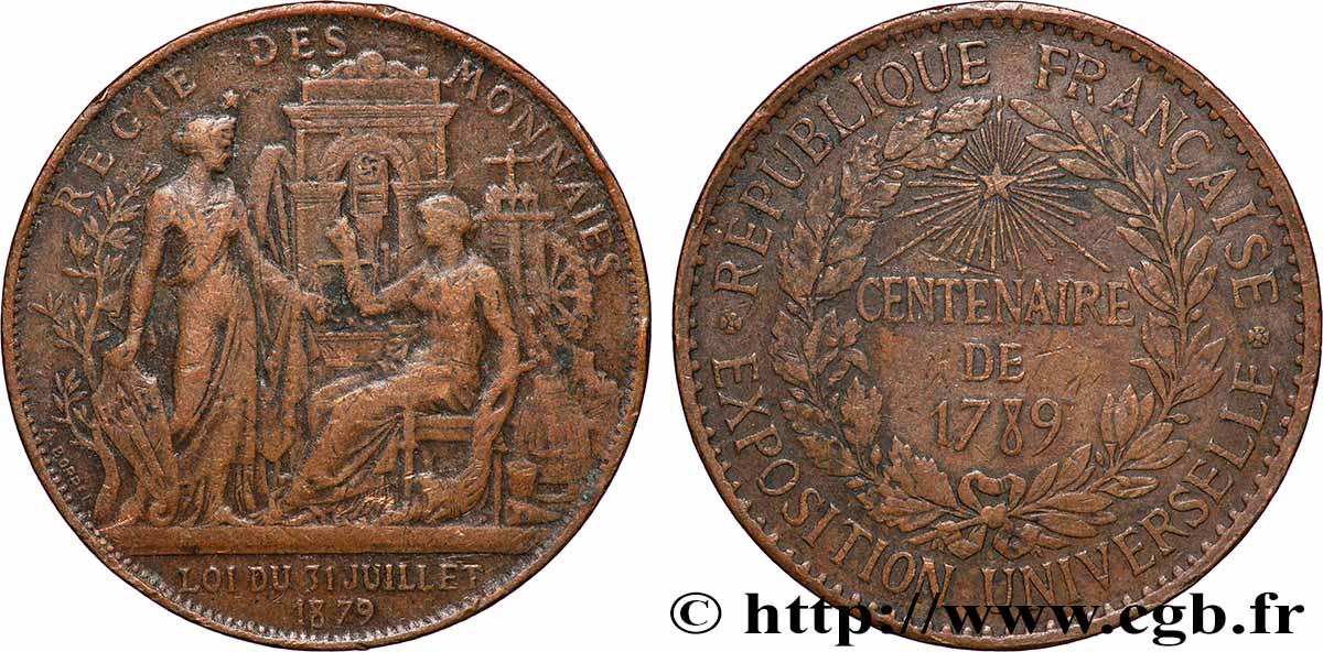 DRITTE FRANZOSISCHE REPUBLIK Médaille de la Régie des Monnaies SS