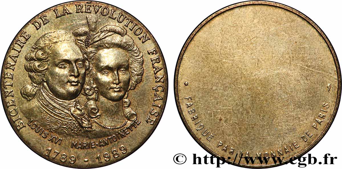 V REPUBLIC Médaille, Bicentenaire de la Révolution Française AU