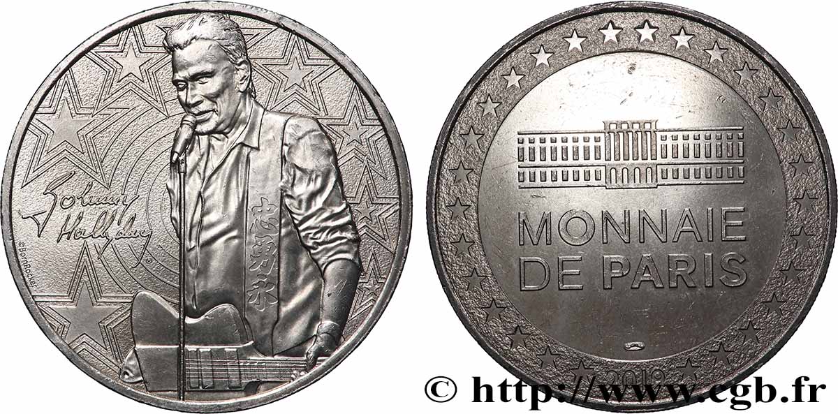 ARTISTES : GRAVEURS, PEINTRES, SCULPTEURS Médaille, Johnny Hallyday fVZ