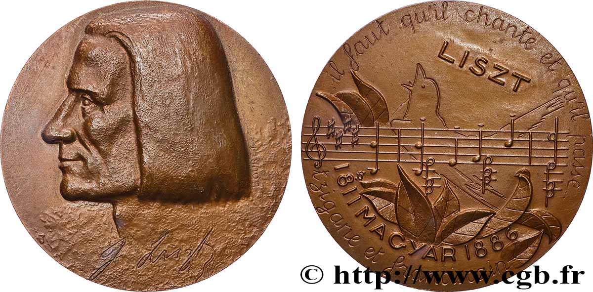 ARTISTES : GRAVEURS, PEINTRES, SCULPTEURS Médaille, Franz Liszt fVZ