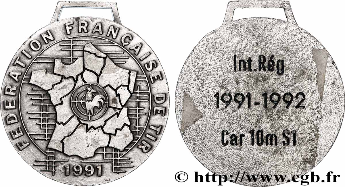 TIR ET ARQUEBUSE Médaille, Fédération française de tir TTB+