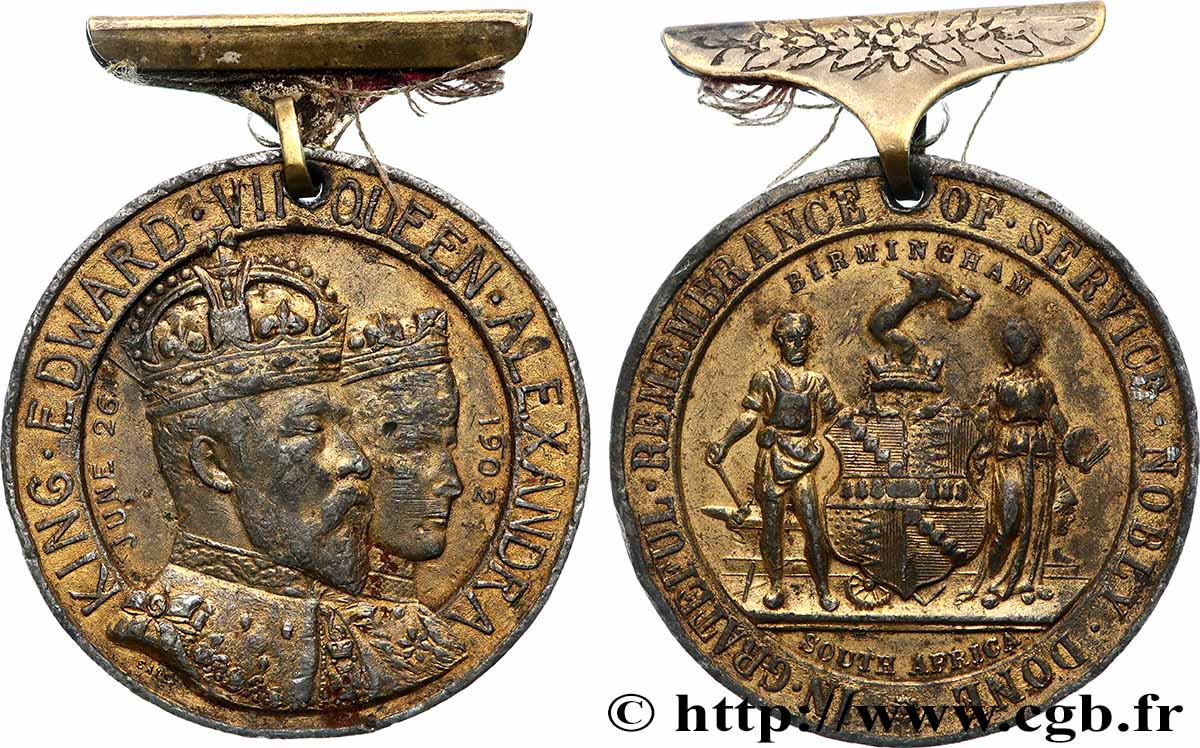 GREAT-BRITAIN - EDWARD VII Médaille, Commémoration du couronnement du roi Édouard VII AU