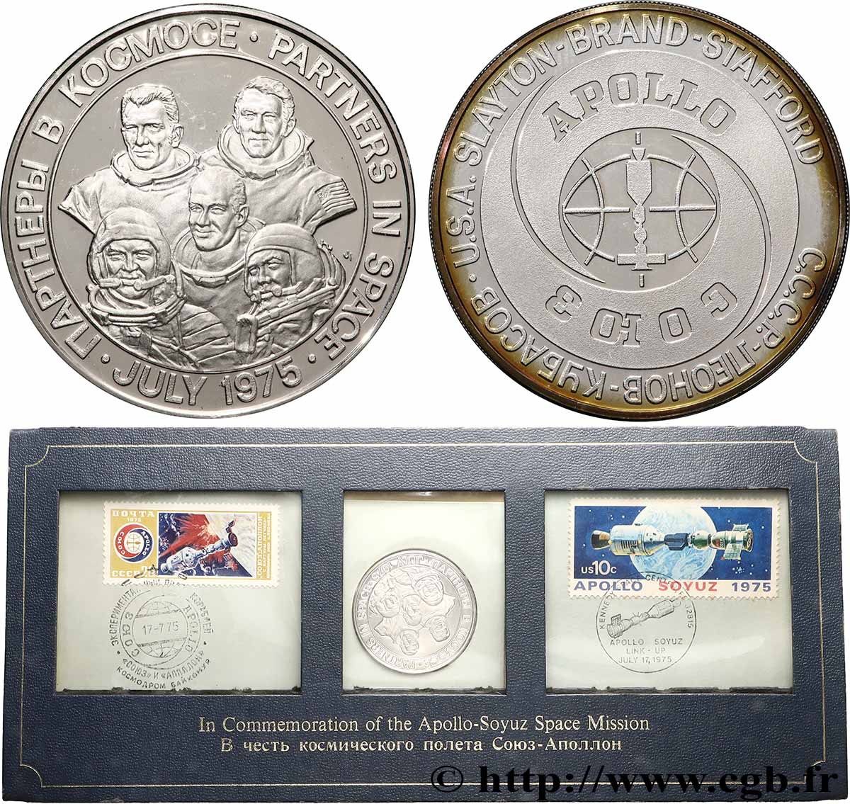 UNITED STATES OF AMERICA Carte médaille, Commémoration de l’Apollo-Soyuz Space Mission AU