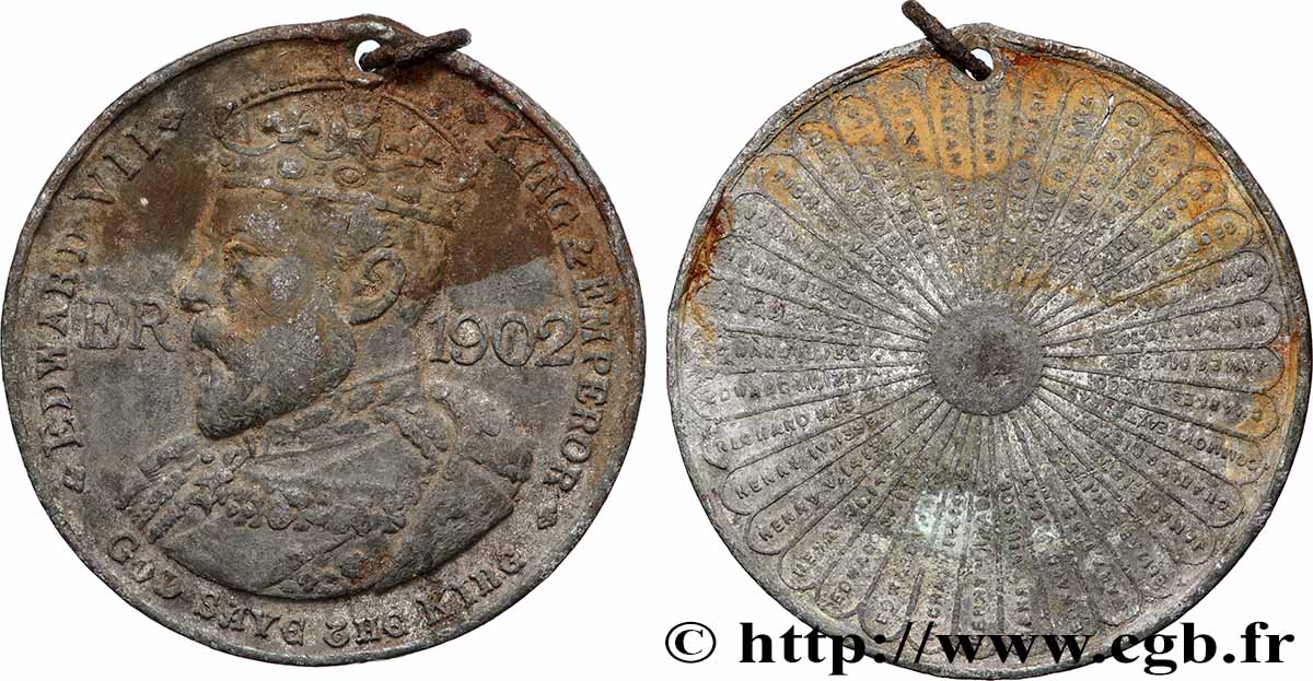 GRANDE-BRETAGNE - ÉDOUARD VII Médaille, Édouard VII TB