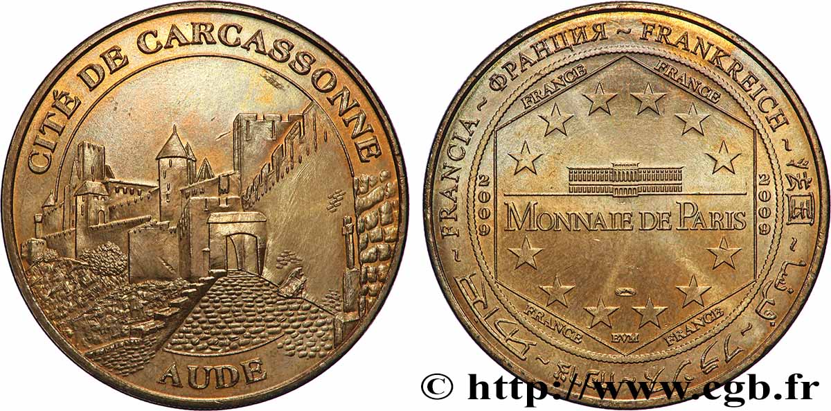 TOURISTIC MEDALS Médaille touristique, Cité fortifiée de Carcassonne AU