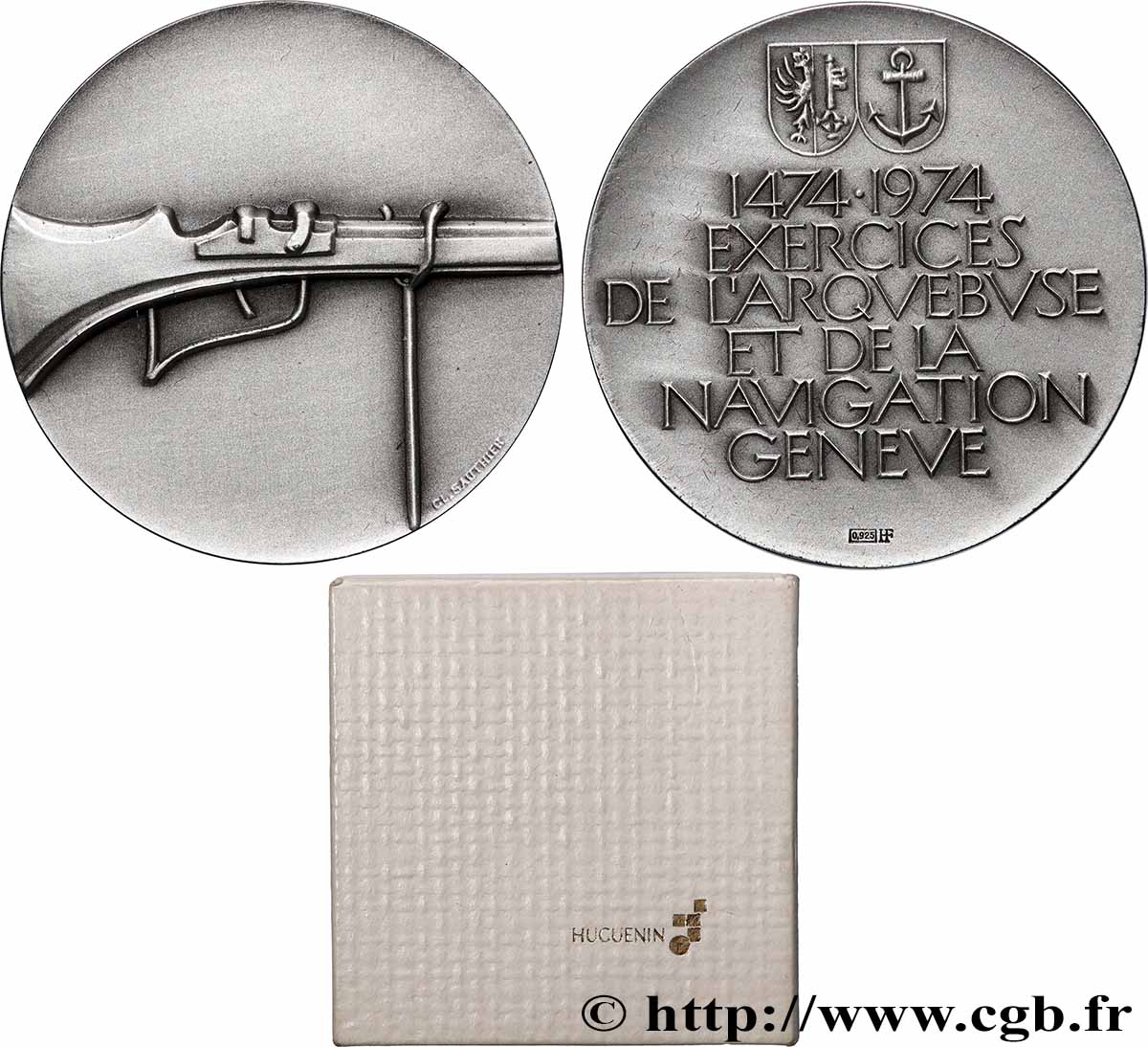 SWITZERLAND - HELVETIC CONFEDERATION Médaille, Exercices de l’arquebuse et de la navigation fST