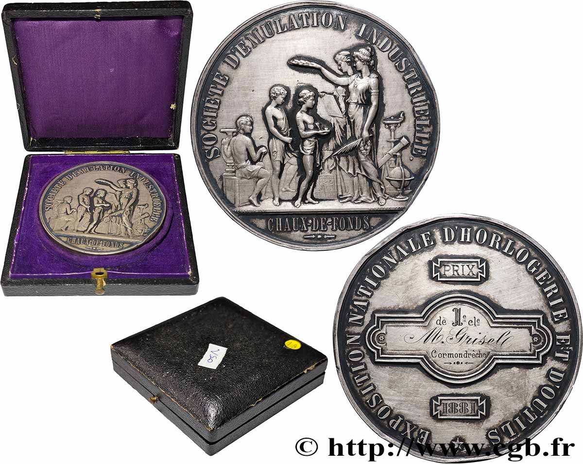 SUISSE - CANTON DE NEUCHATEL Médaille, Exposition nationale d’horlogerie et d’outils TTB