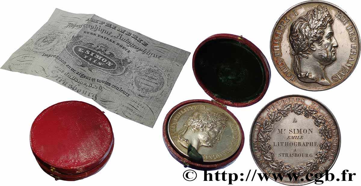 LOUIS-PHILIPPE I Médaille, Exposition des produits de l’industrie AU/AU