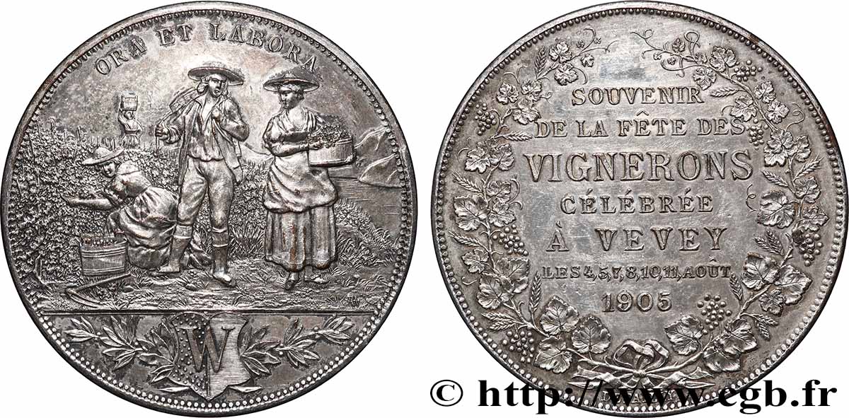 SWITZERLAND Médaille, Fête des vignerons de Vevey AU