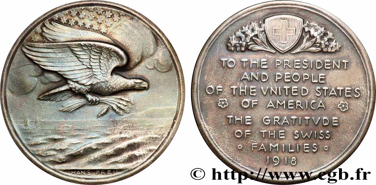 UNITED STATES OF AMERICA Médaille de la gratitude suisse aux USA AU
