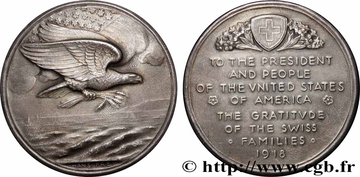 UNITED STATES OF AMERICA Médaille de la gratitude suisse aux USA AU