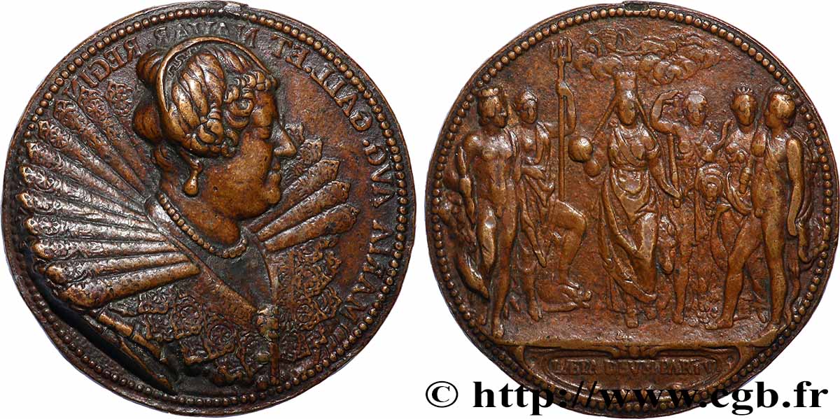 MARIE DE MÉDICIS Fonte postérieure, Marie de Médicis et ses enfants SS