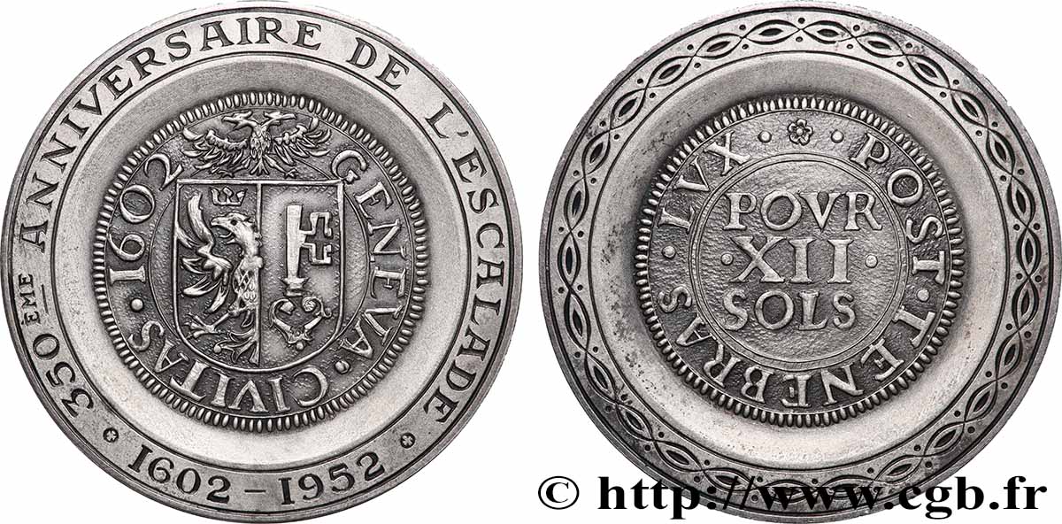 SCHWEIZ Médaille, 350e anniversaire de l’Escalade fVZ