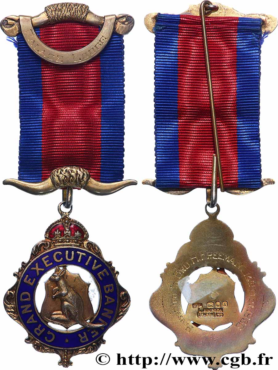 FREEMASONRY Médaille, Grand Executive Banner AU