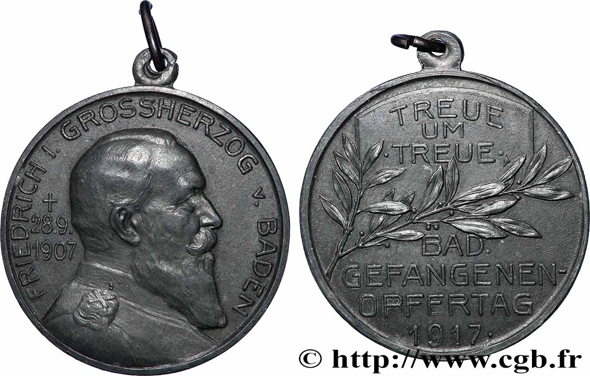 GERMANY - DUCHY OF ANHALT-DESSAU - FREDERICK II Médaille, Mort de Frédéric Ier AU