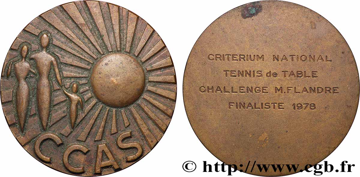V REPUBLIC Médaille, Criterium national. Challenge de tennis de table XF