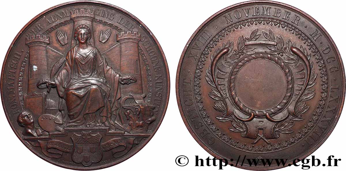 PAYS-BAS - PROVINCES-UNIES - HOLLANDE - GUILLAUME V Médaille, Beaux-arts fVZ