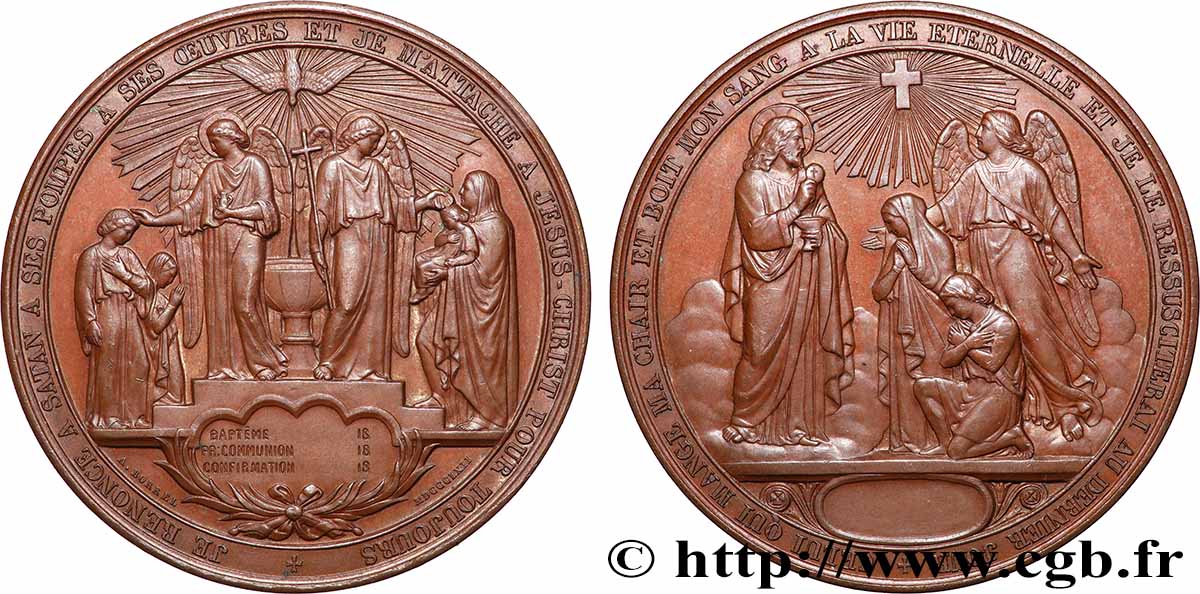 MÉDAILLES RELIGIEUSES Médaille de baptême, communion et confirmation EBC