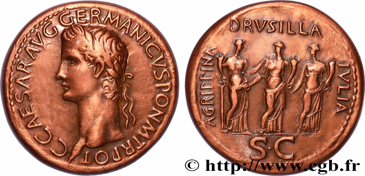 CALIGULA Médaille, Reproduction du sesterce de Caligula, n°35 VZ