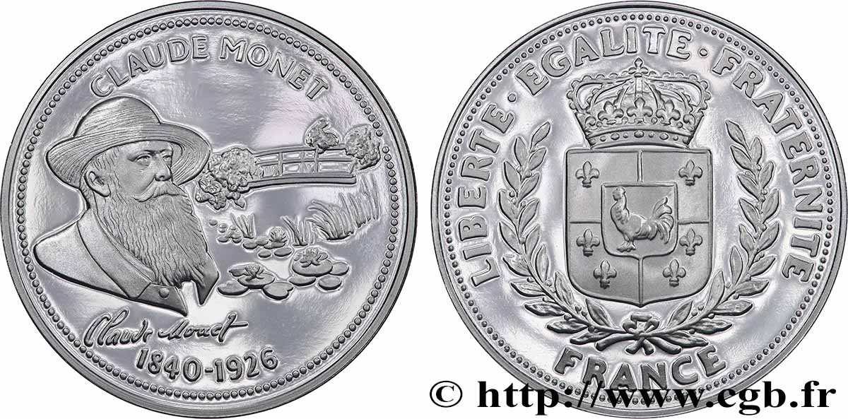 NOS GRANDS HOMMES Médaille, Claude Monet MS