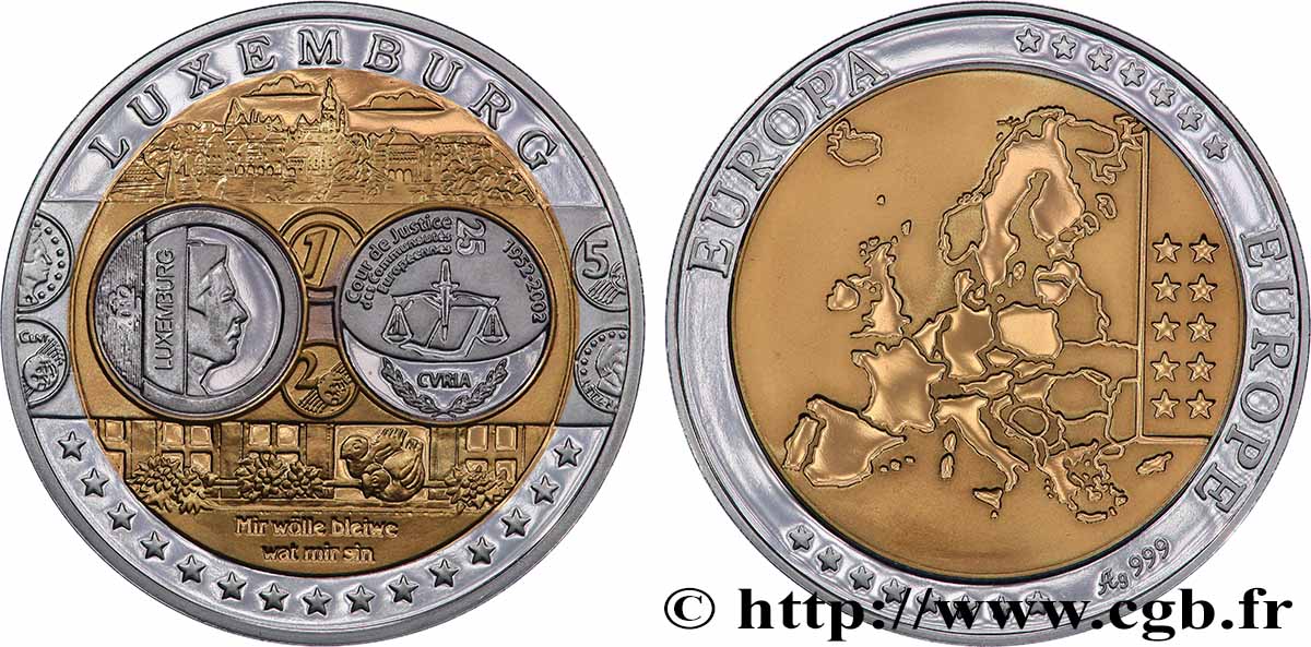 QUINTA REPUBLICA FRANCESA Médaille, Europe, Luxembourg SC