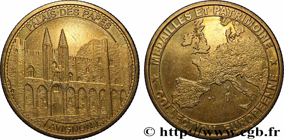 TOURISTIC MEDALS Médaille touristique, Palais des papes AU