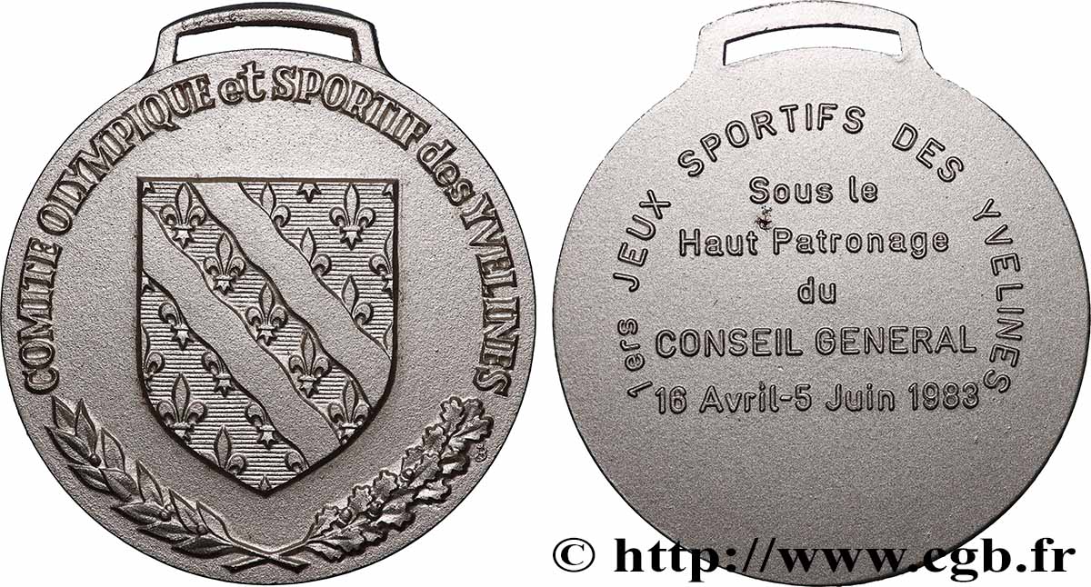 QUINTA REPUBLICA FRANCESA Médaille, Premiers jeux sportifs des Yvelines EBC