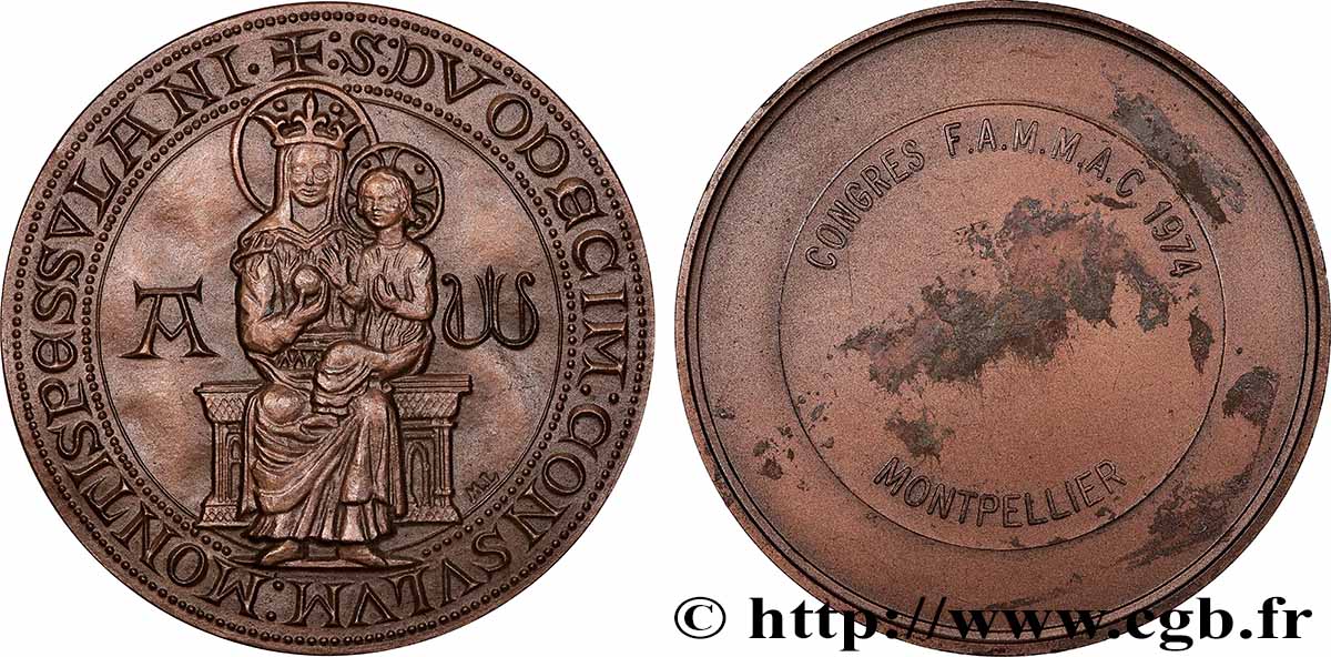 CINQUIÈME RÉPUBLIQUE Médaille, Congrès de la Fédération des Associations de Marins et Marins Anciens Combattants SUP/TTB+