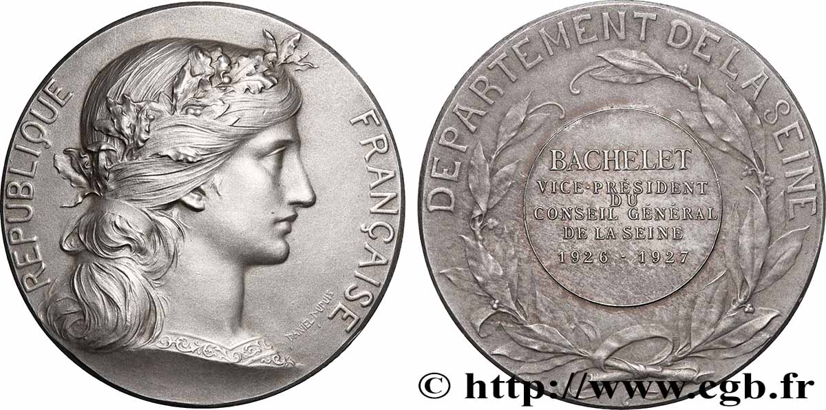 DRITTE FRANZOSISCHE REPUBLIK Médaille, Conseil général de la Seine VZ