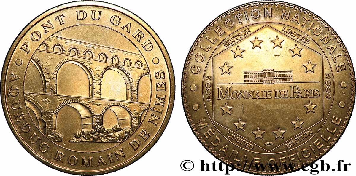 TOURISTIC MEDALS Médaille touristique, Pont du Gard, Nîmes q.SPL