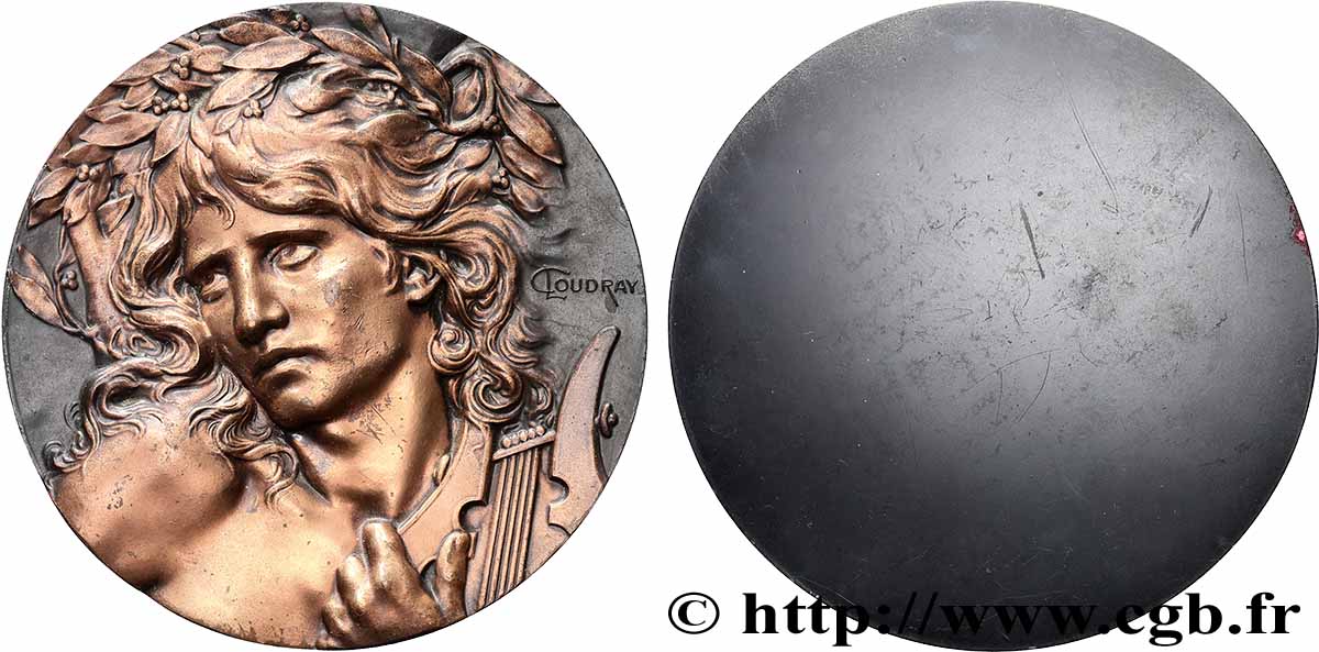 V REPUBLIC Médaille Orphée - Joueur de lyre, refrappe AU