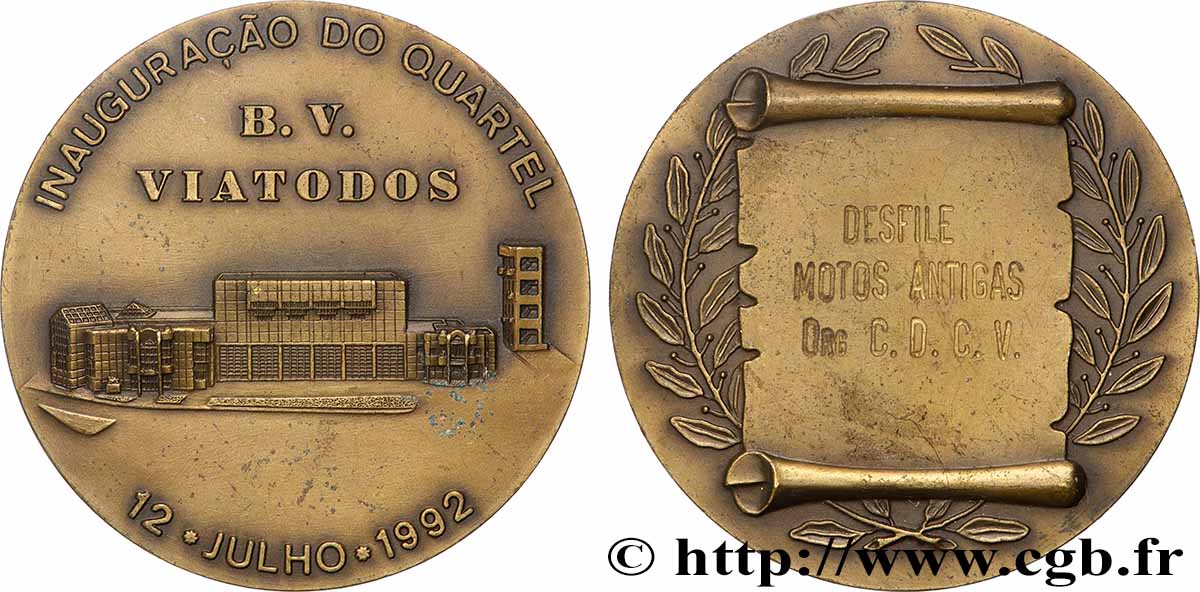 PORTUGAL Médaille, Motocyclettes anciennes TTB+