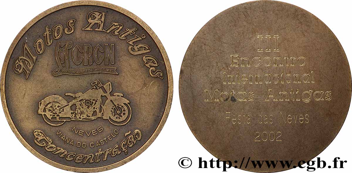 PORTUGAL Médaille, Rencontre Internationale motocyclettes anciennes TTB