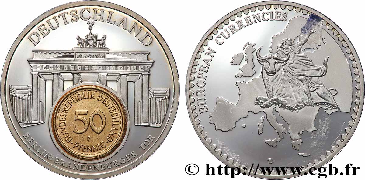 EUROPE Médaille, European Currencies, Allemange TTB+