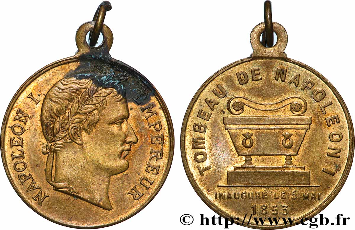 SEGUNDO IMPERIO FRANCES Médaille, Inauguration du tombeau de Napoléon Ier MBC+