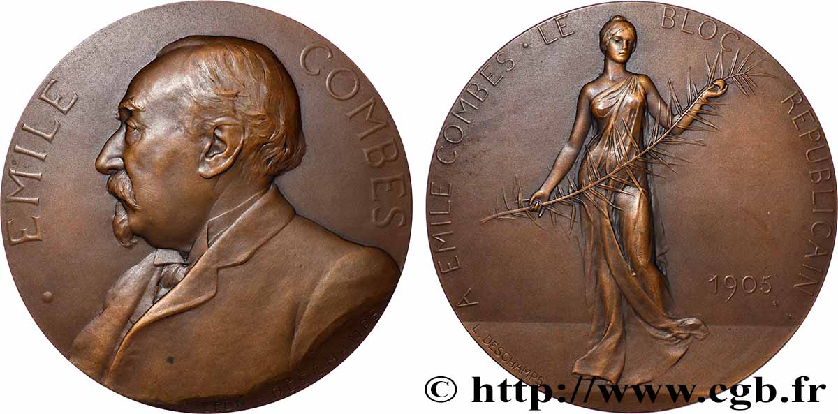 III REPUBLIC Médaille, Émile Combes AU