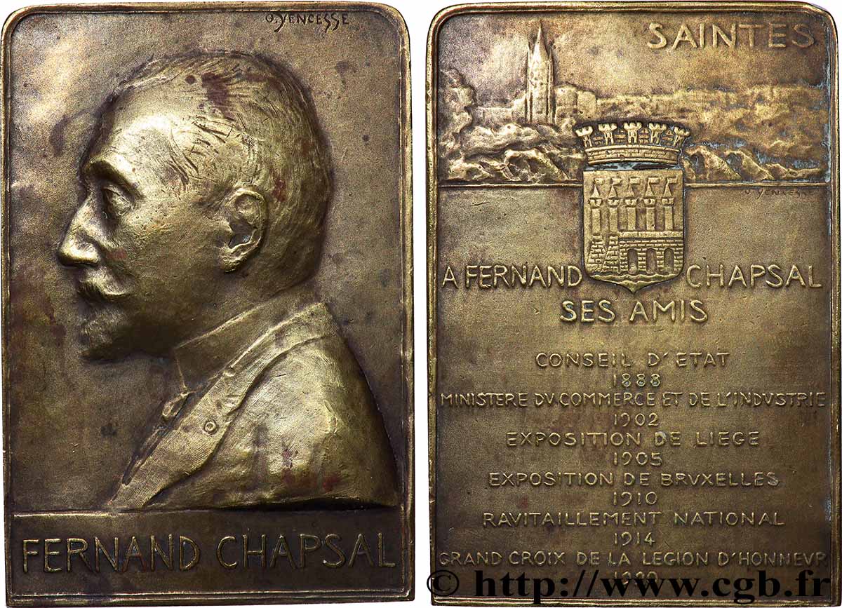 TERZA REPUBBLICA FRANCESE Plaquette, Fernand Chapsal BB