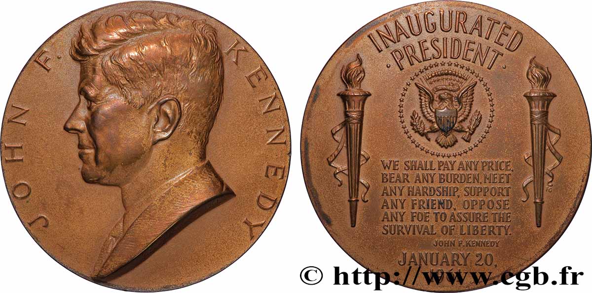 UNITED STATES OF AMERICA Médaille, John Fitzgerald Kennedy AU