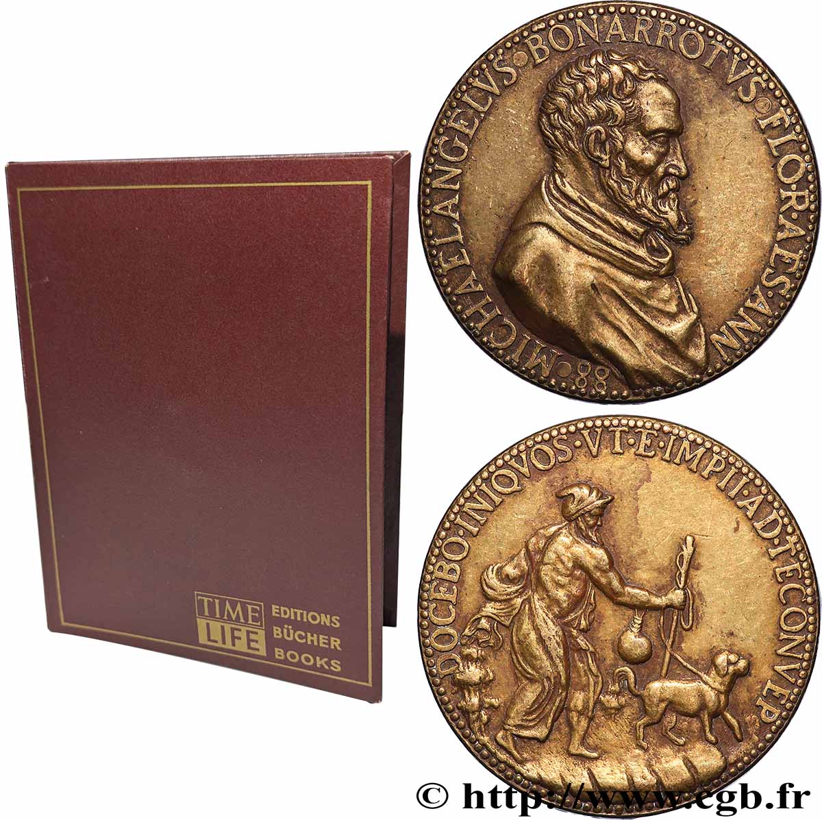 ARTISTES : GRAVEURS, PEINTRES, SCULPTEURS Médaille, 88e anniversaire de Michel Ange VZ
