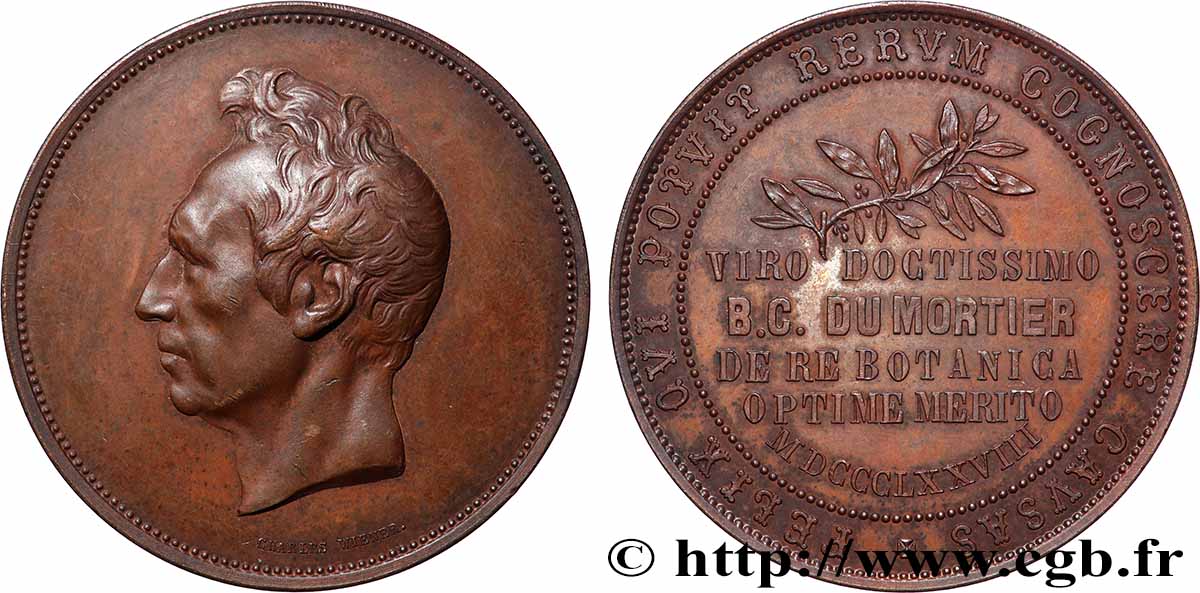 BELGIQUE - ROYAUME DE BELGIQUE - LÉOPOLD II Médaille, Barthelemy Charles Joseph du Mortier TTB+