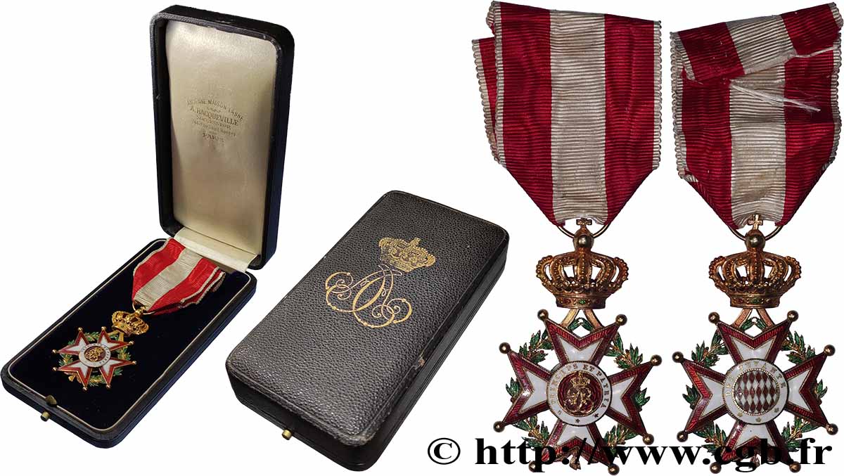 MONACO Médaille, Ordre de Saint-Charles, Chevalier AU