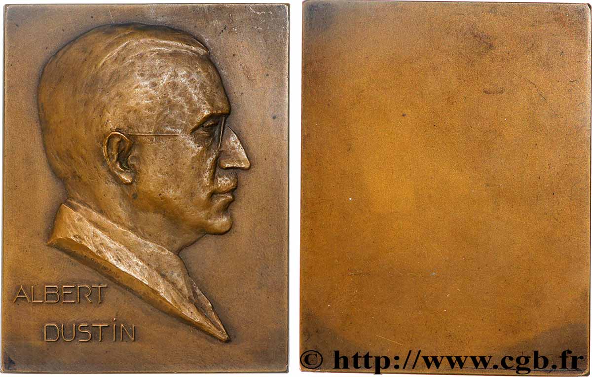 BELGIQUE Plaquette, Albert Dustin TTB+