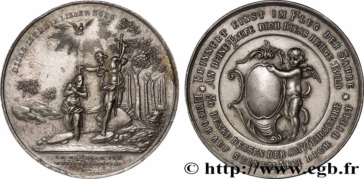 DEUTSCHLAND Médaille de Baptême SS