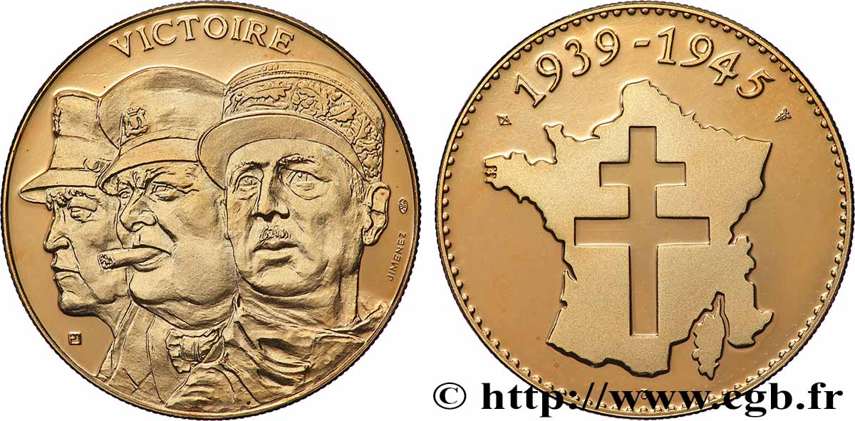 V REPUBLIC Médaille commémorative, Victoire de Mai 1945 MS