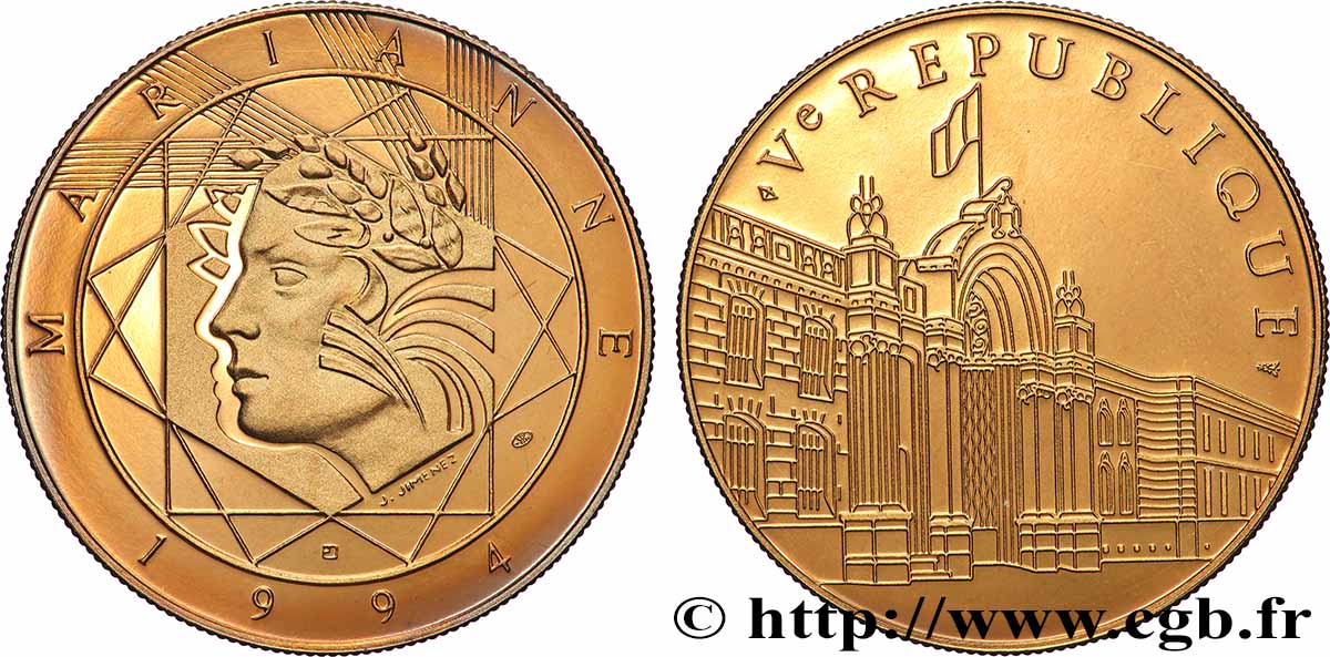 FUNFTE FRANZOSISCHE REPUBLIK Médaille, Marianne fST