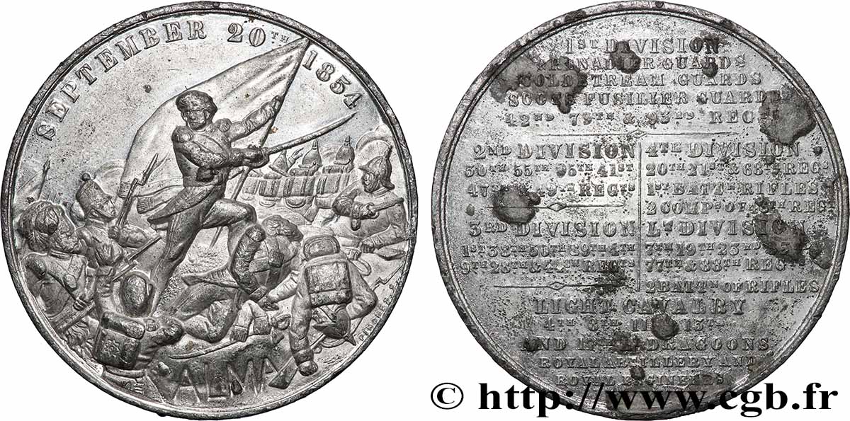 GRAN BRETAÑA - VICTORIA Médaille, Bataille de l’Alma MBC