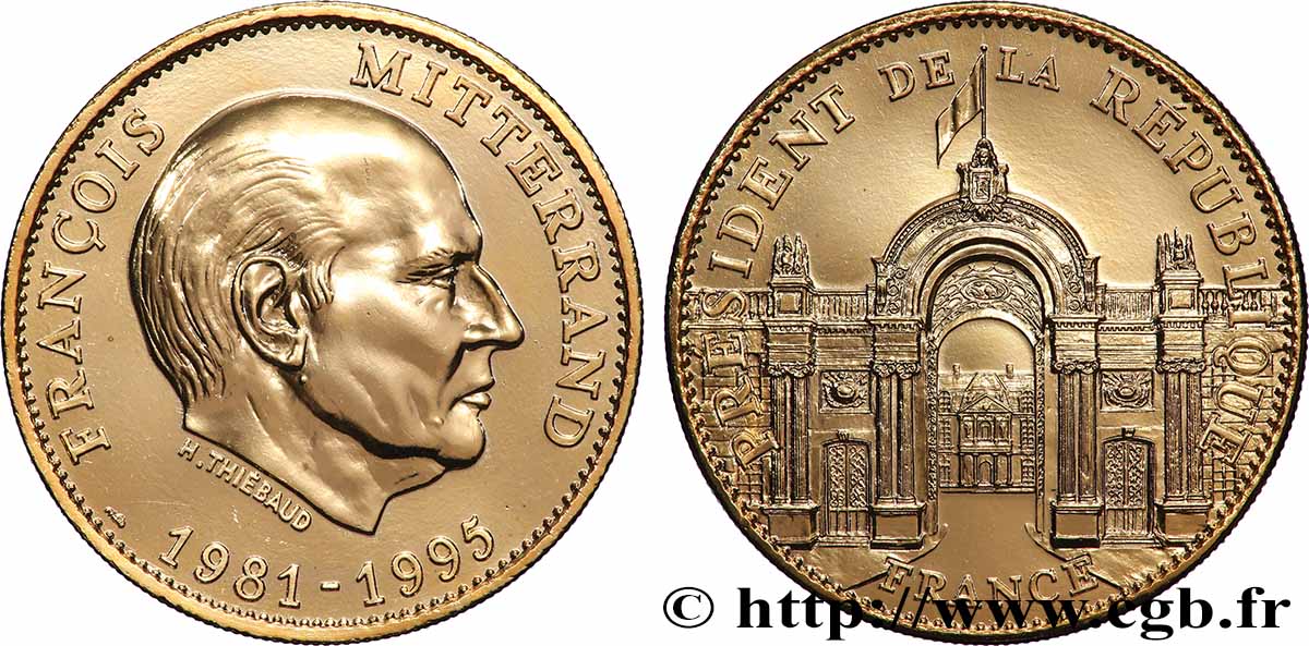FUNFTE FRANZOSISCHE REPUBLIK Médaille, François Mitterand fVZ
