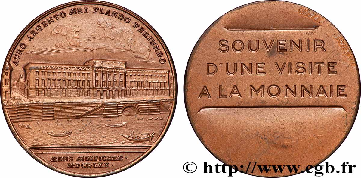 III REPUBLIC Médaille, Souvenir d’une visite à la Monnaie XF