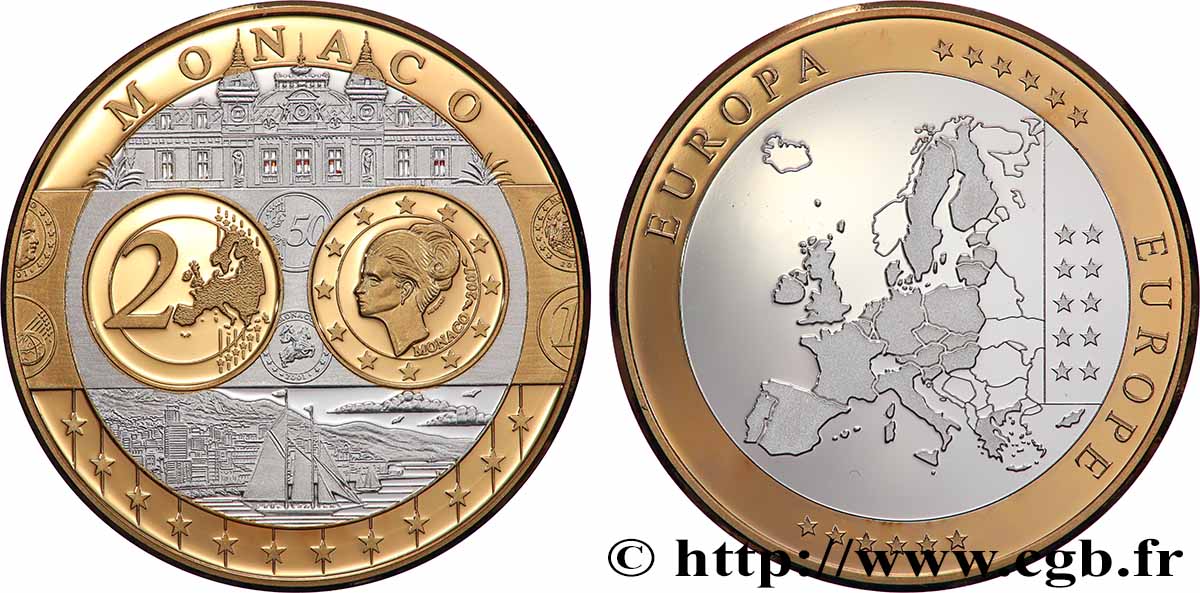 QUINTA REPUBLICA FRANCESA Médaille, Europe, Monaco SC