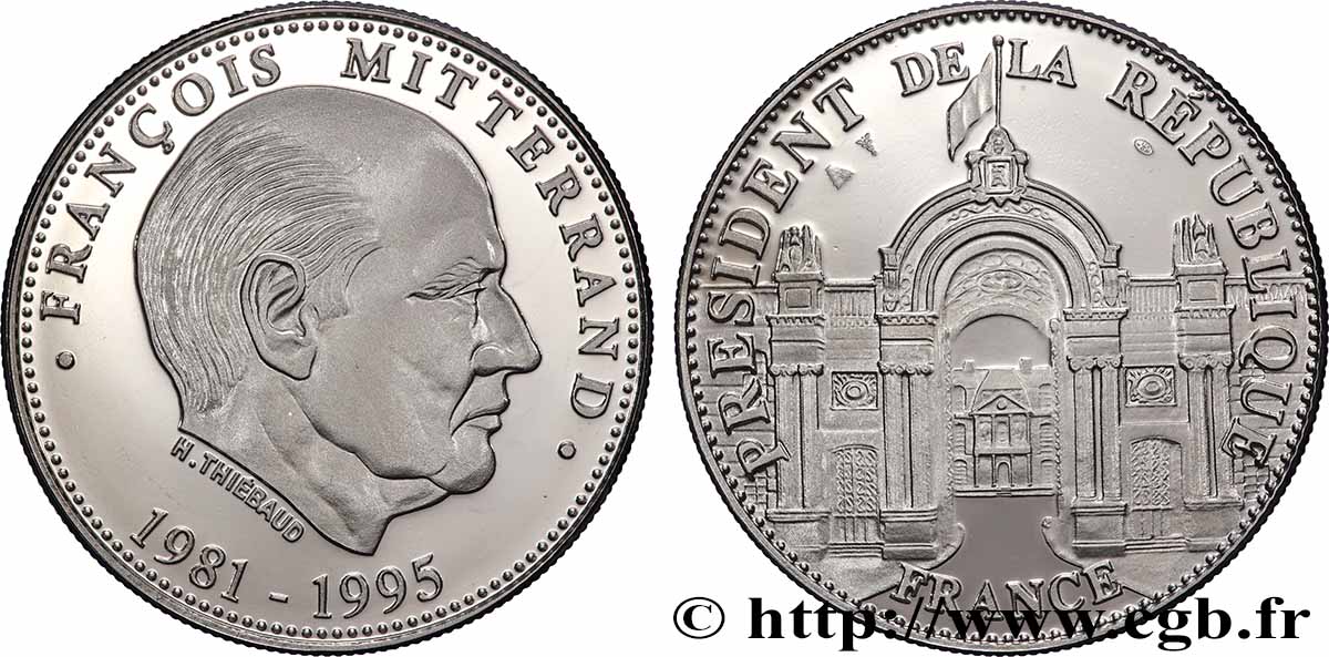 QUINTA REPUBLICA FRANCESA Médaille, François Mitterrand, président de la République SC